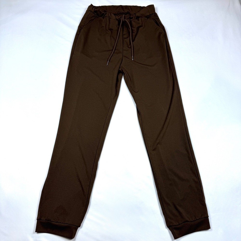 Unbranded Jogger Sweatpants Women Medium Brown Drawstring Elastic Waist Casual
